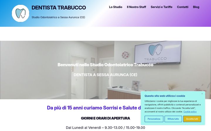 Screenshot of dentistatrabucco.it