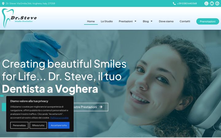 Skærmbillede af dentistavoghera.it