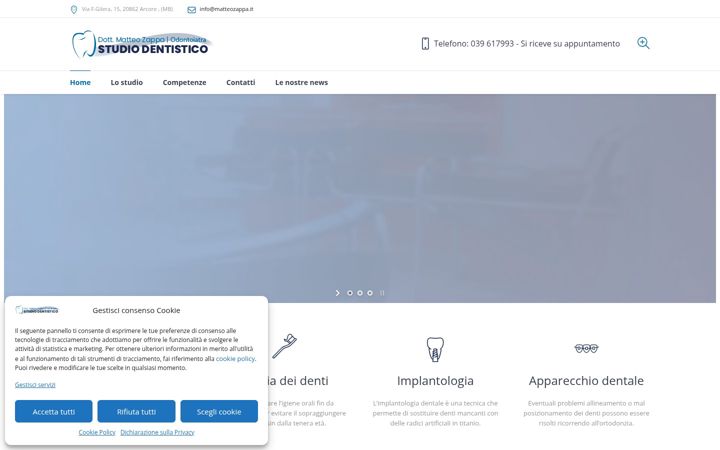 Screenshot of dentistazappa.it