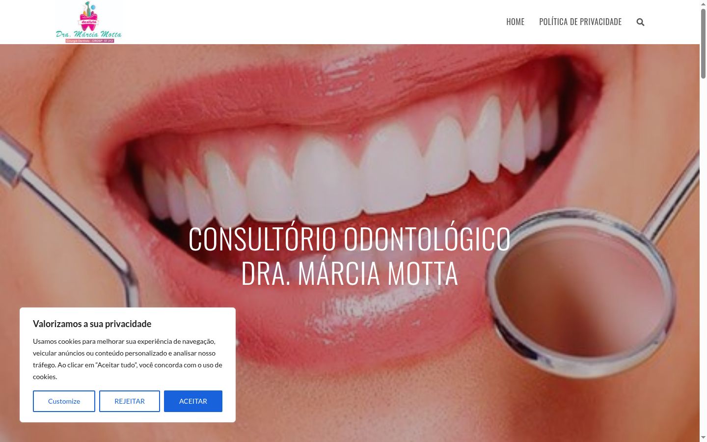 Captura de pantalla del banner de consentimiento mostrado antes de cualquier interacción