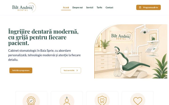 Screenshot of dentistbaiasprie.ro
