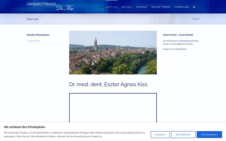 Screenshot of dentistbern.ch
