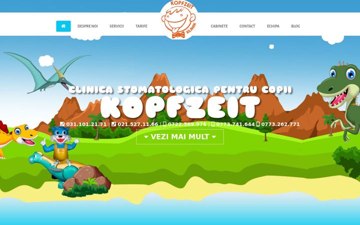 Captură de ecran a dentistcopii.com.ro