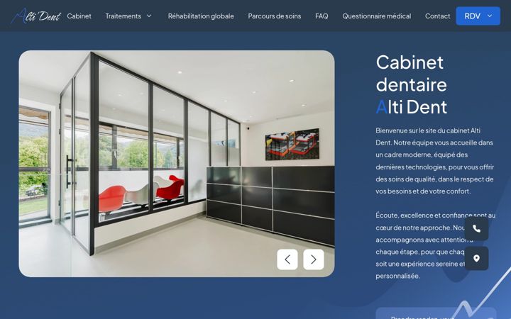 Skjámynd af dentiste-altident.fr
