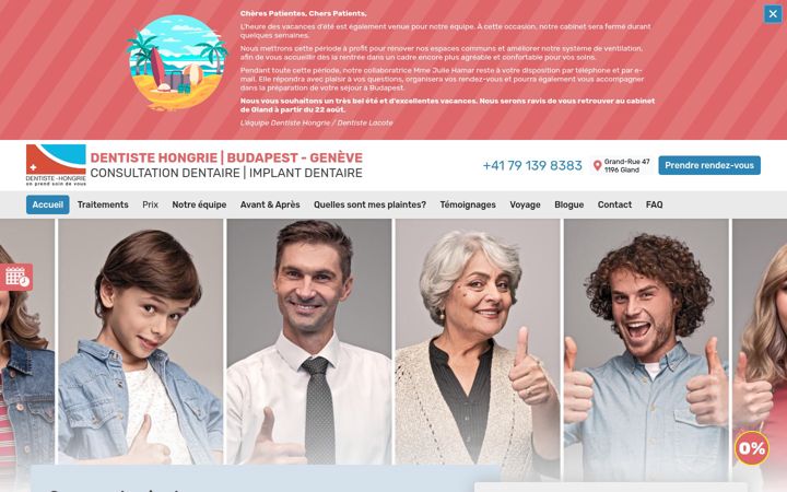 Screenshot of dentiste-budapest-geneve.ch