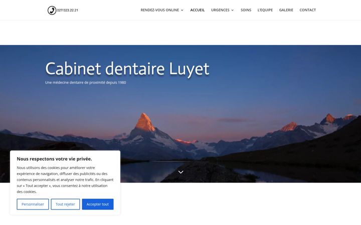 Screenshot of dentiste-luyet.ch