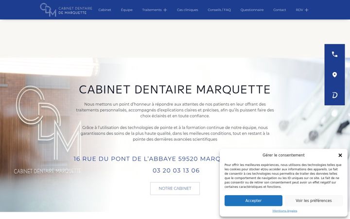 Captură de ecran a dentiste-marquette-lez-lille.fr