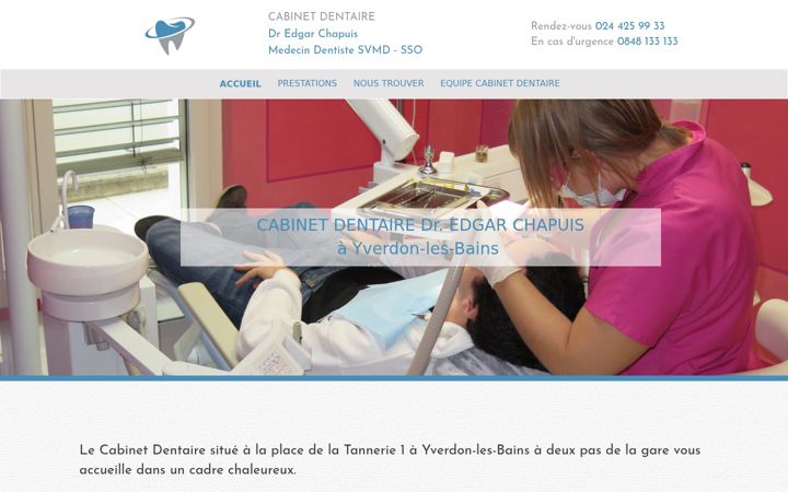 Screenshot of dentiste-yverdon.ch