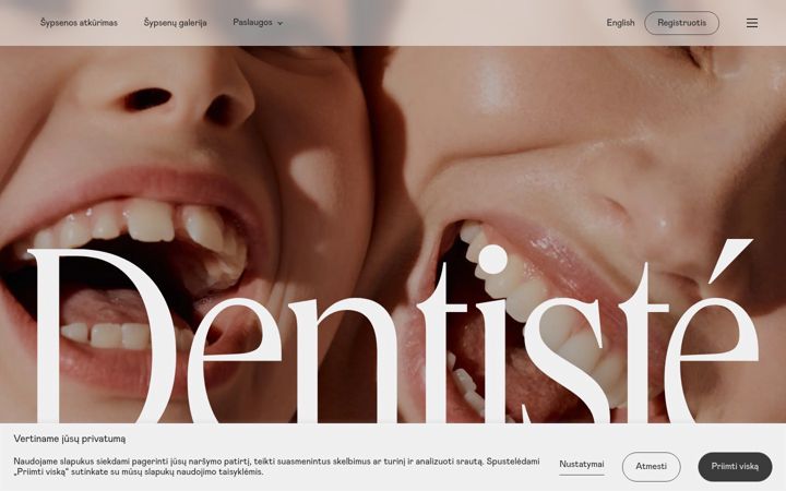 Screenshot ta' dentiste.lt