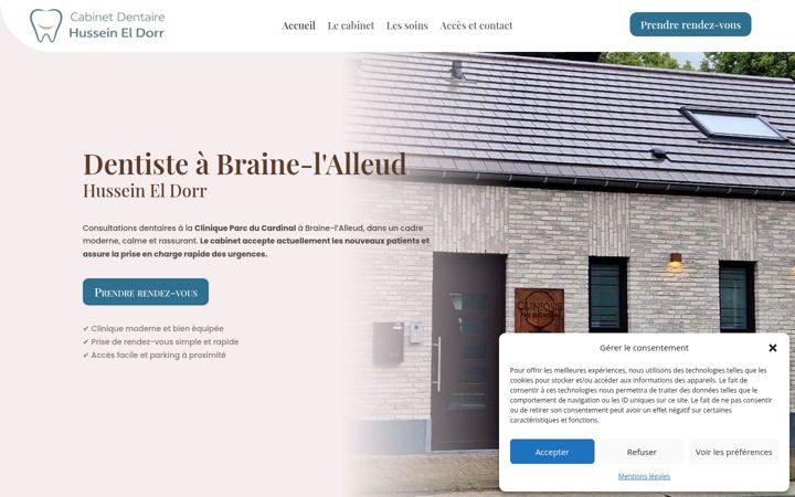 Screenshot of dentistebrainelalleud.com