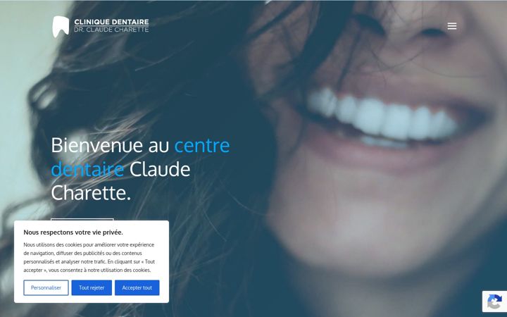 Екранна снимка на dentisteclaudecharette.ca