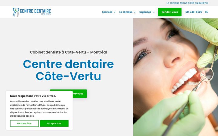 Screenshot of dentistecotevertu.com