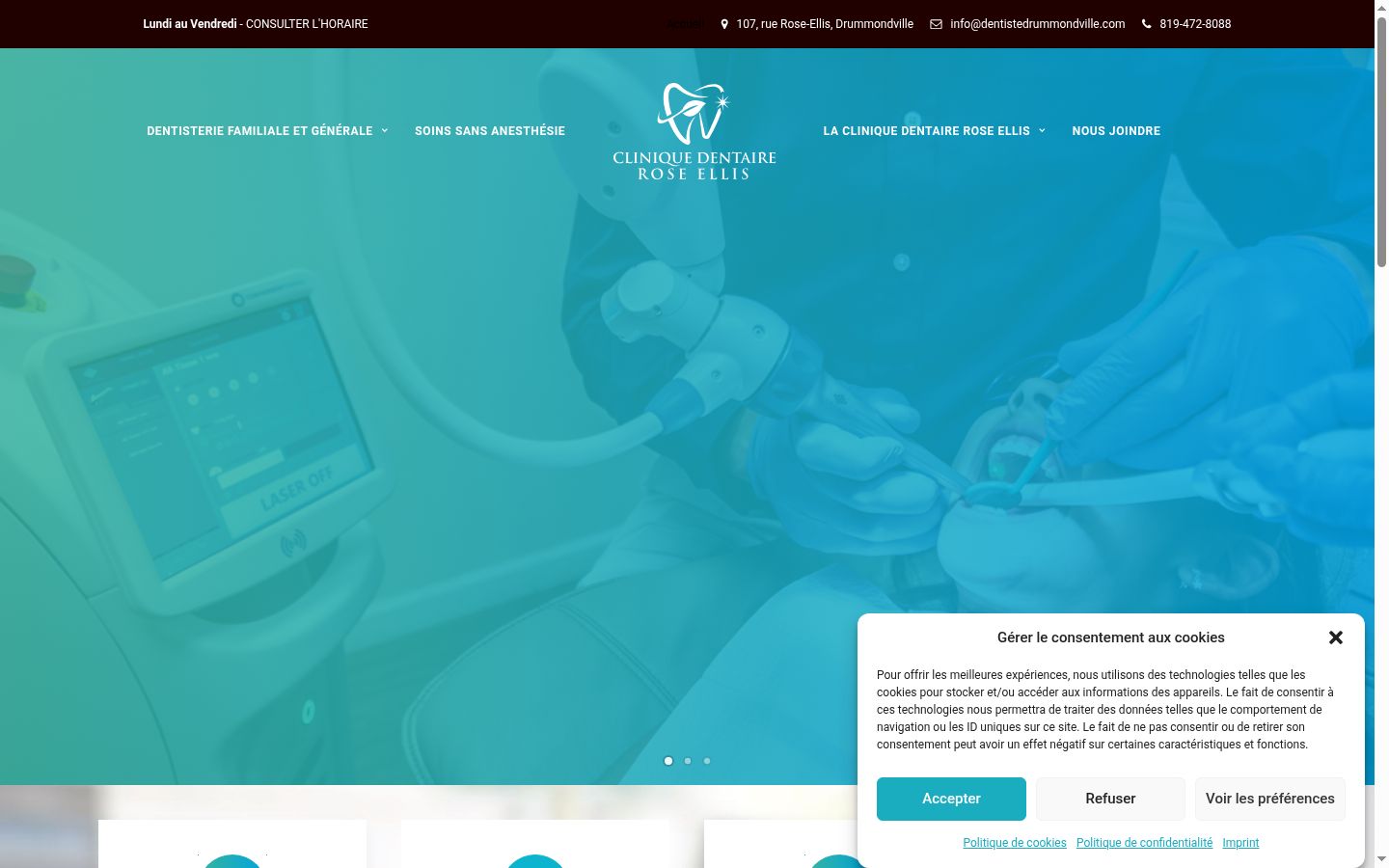 Screenshot tal-banner tal-kunsens muri qabel kwalunkwe interazzjoni