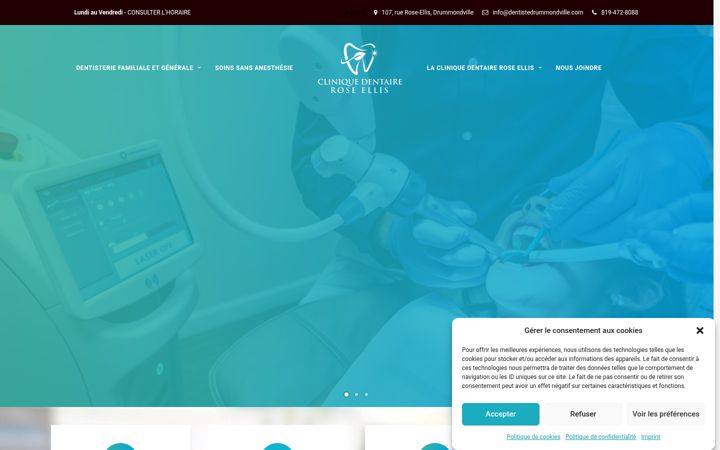 Screenshot of dentistedrummondville.com