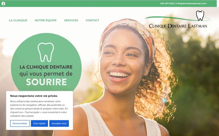 Screenshot of dentisteeastman.com