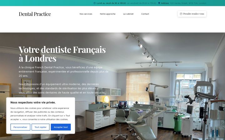 Screenshot of dentistefrancais.com