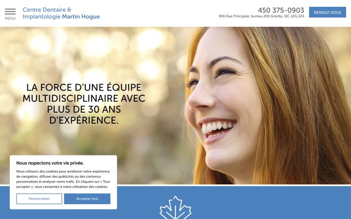 Screenshot of dentistegranbyhogue.com