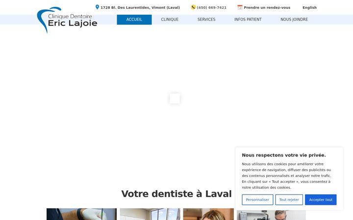 Screenshot of dentistelajoie.com