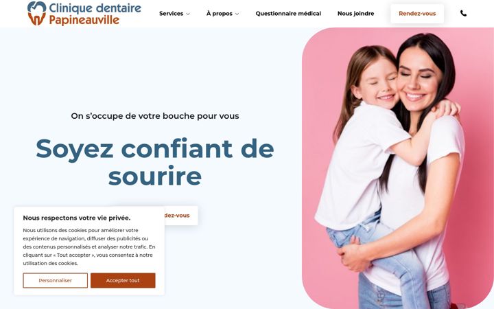 Screenshot of dentistepapineauville.com
