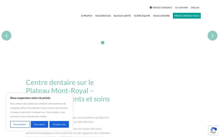 Screenshot of dentisteparisloft.com