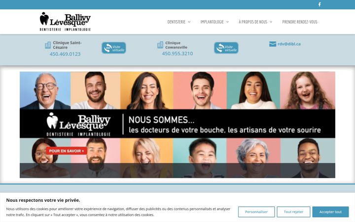 Екранна снимка на dentisterieballivylevesque.ca