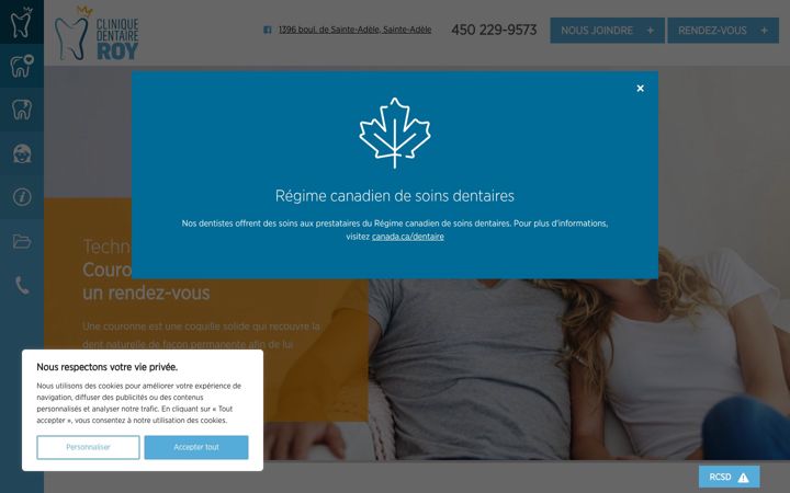 Screenshot of dentistesainteadele.com