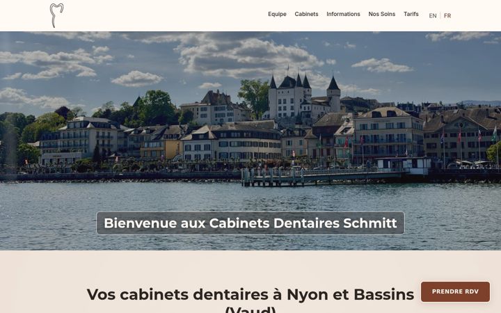 Screenshot of dentisteschmittnyon.ch