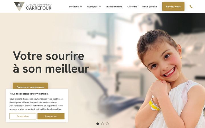 Екранна снимка на dentistesherbrooke.ca