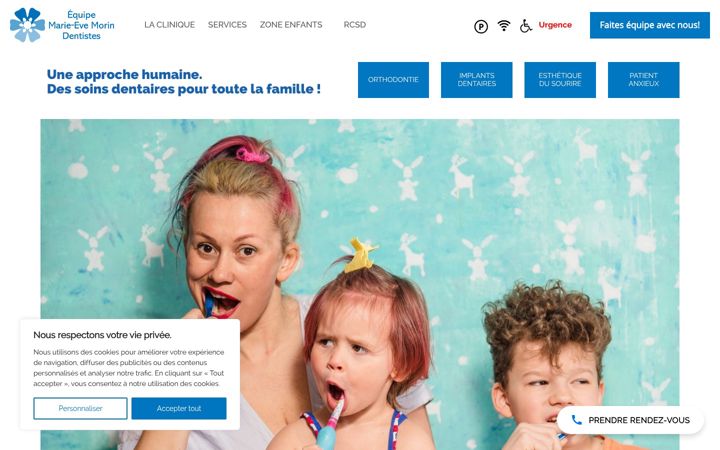 Screenshot of dentistesmarieevemorin.com