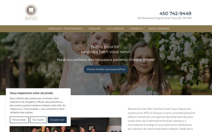 Screenshot of dentistesoreltracy.com