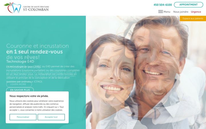 Screenshot of dentistestcolomban.com