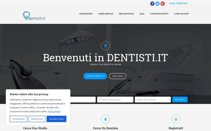 Skærmbillede af dentisti.it