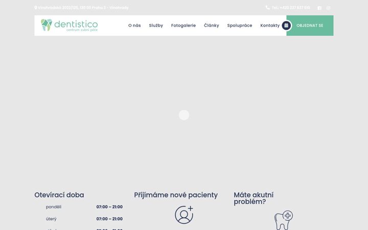 Snimka zaslona za dentistico.cz