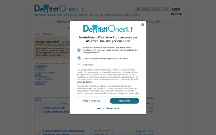 Screenshot of dentistionesti.it