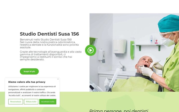 Snímek obrazovky dentistirivoli.it