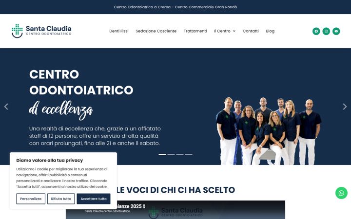 Screenshot von dentistisantaclaudiacrema.it
