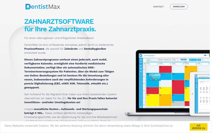 Screenshot of dentistmax.de