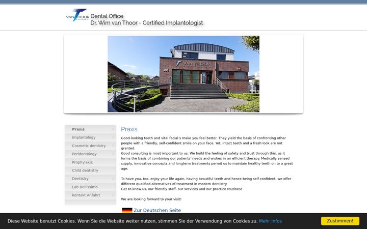 Screenshot of dentistry-hs.de