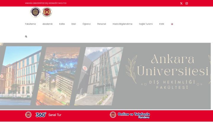 Zrzut ekranu dentistry.ankara.edu.tr