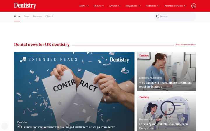 Képernyőkép: dentistry.co.uk