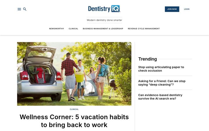 Screenshot of dentistryiq.com