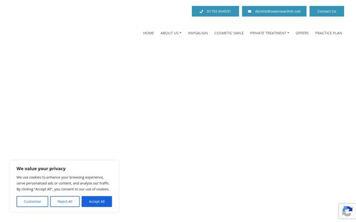 Screenshot of dentistsinswansea.co.uk