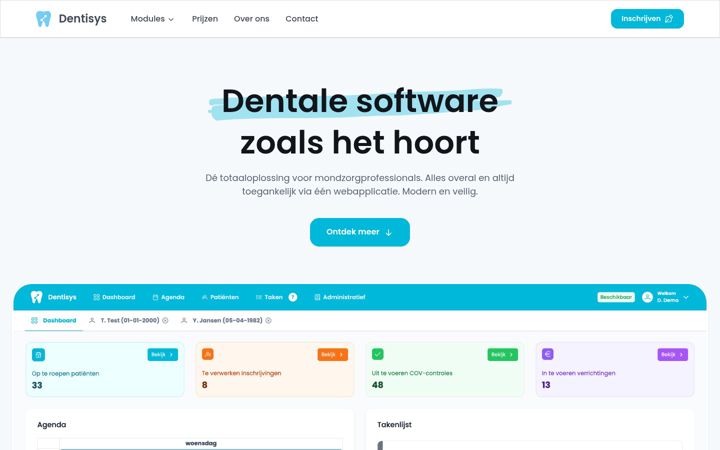 Screenshot of dentisys.nl