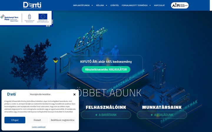 Screenshot von dentisystem.hu