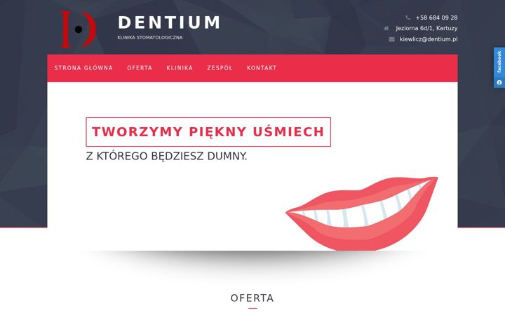 Ekraanipilt saidist dentium.pl
