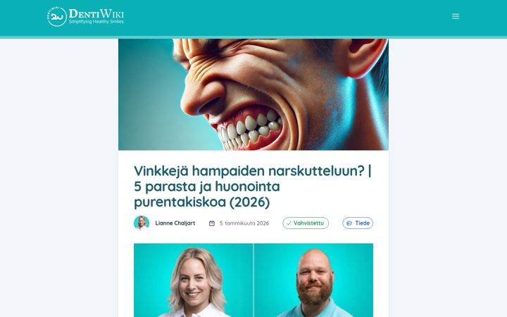 Skærmbillede af dentiwiki.fi