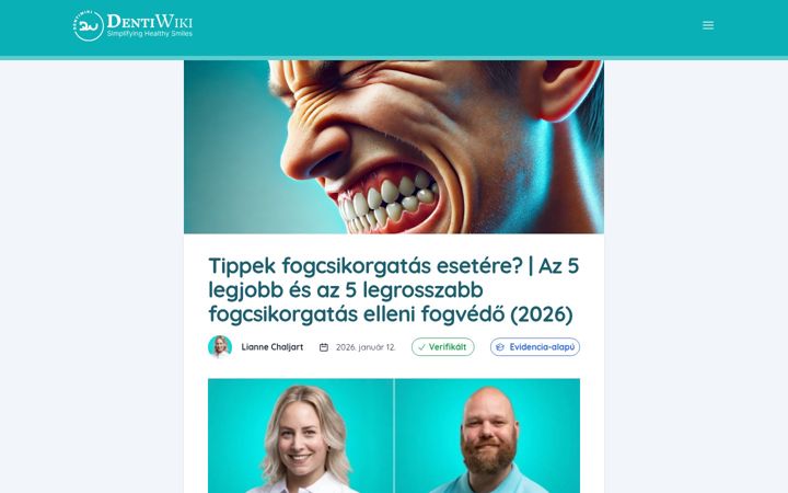 Screenshot von dentiwiki.hu