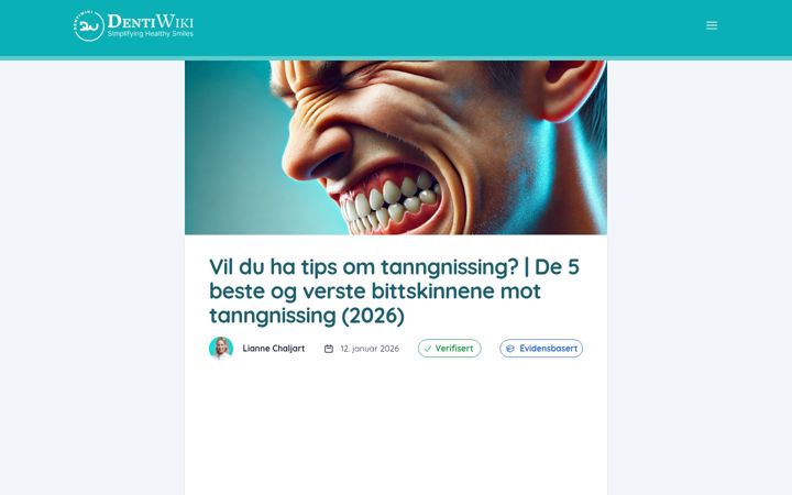 Screenshot stránky dentiwiki.no