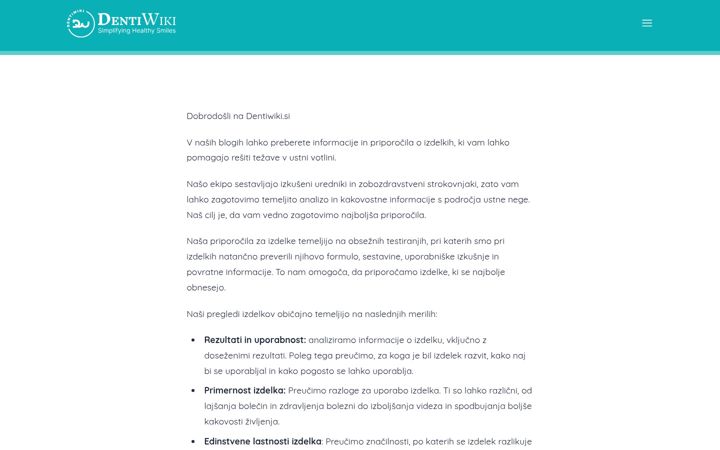 Screenshot von dentiwiki.si