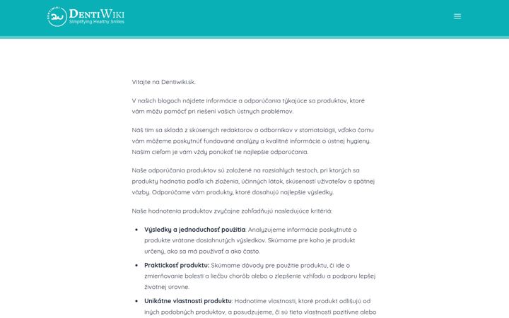 Screenshot of dentiwiki.sk